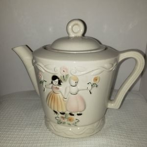 Vintage Porcelier Teapot Dutch Boy and Girl/ VINTAGE/ PORCELAIN USA. 1920/40's
